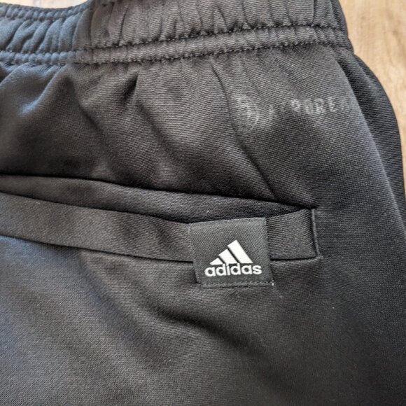 Adidas Pants Mens L Black Aeroready Joggers Athletic Tapered Stretch - Picture 12 of 12